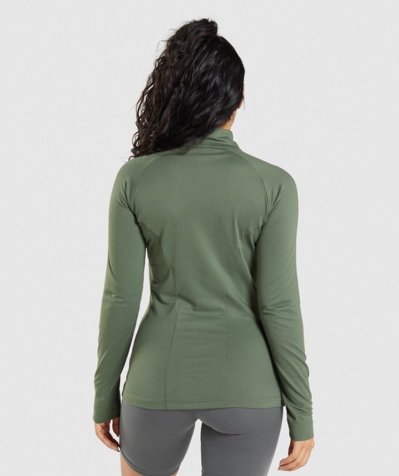 Women's Gymshark Training Jackets Olive | NZ 6ZEGSY